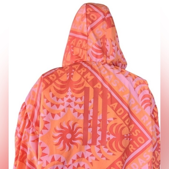 FARM RIO ADIDAS LONG JACKET WINBREAKER
TROPICAL COAT PINK RED TOMATO SOCCER MED - Picture 12 of 12